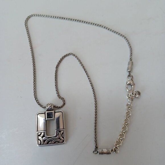 Brighton Pendant Necklace Silver Bloc Haus Crystal Jeweled Pendant with Chain - Picture 10 of 14